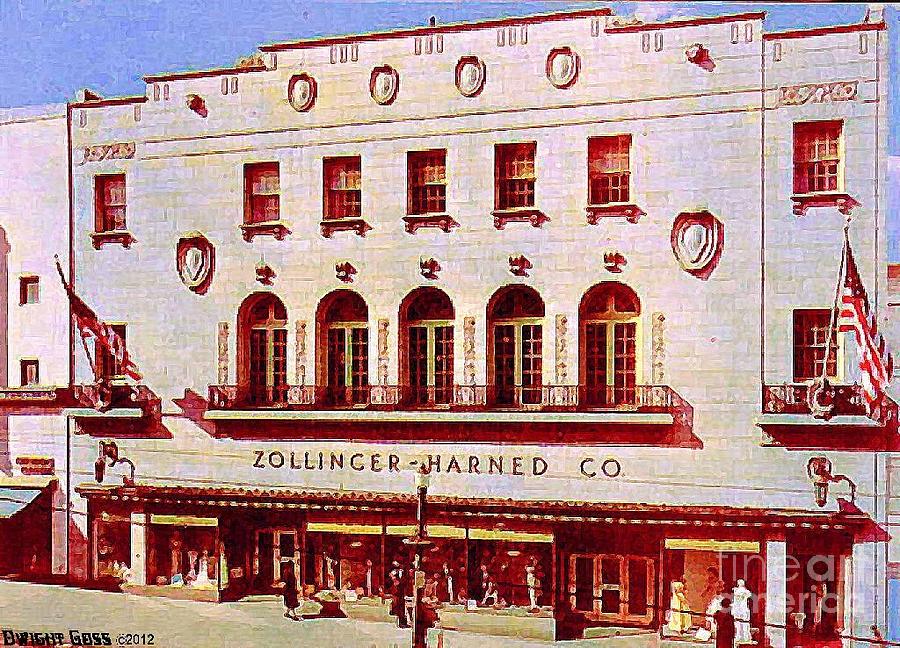 Zollinger Harned Department Store In Allentown Pa In 1920 Painting by