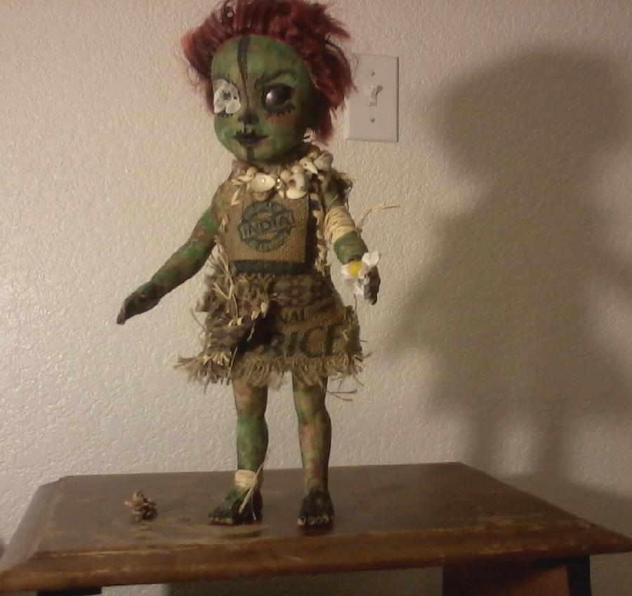 Zombie Flower Girl Sculpture by Meg Sloss
