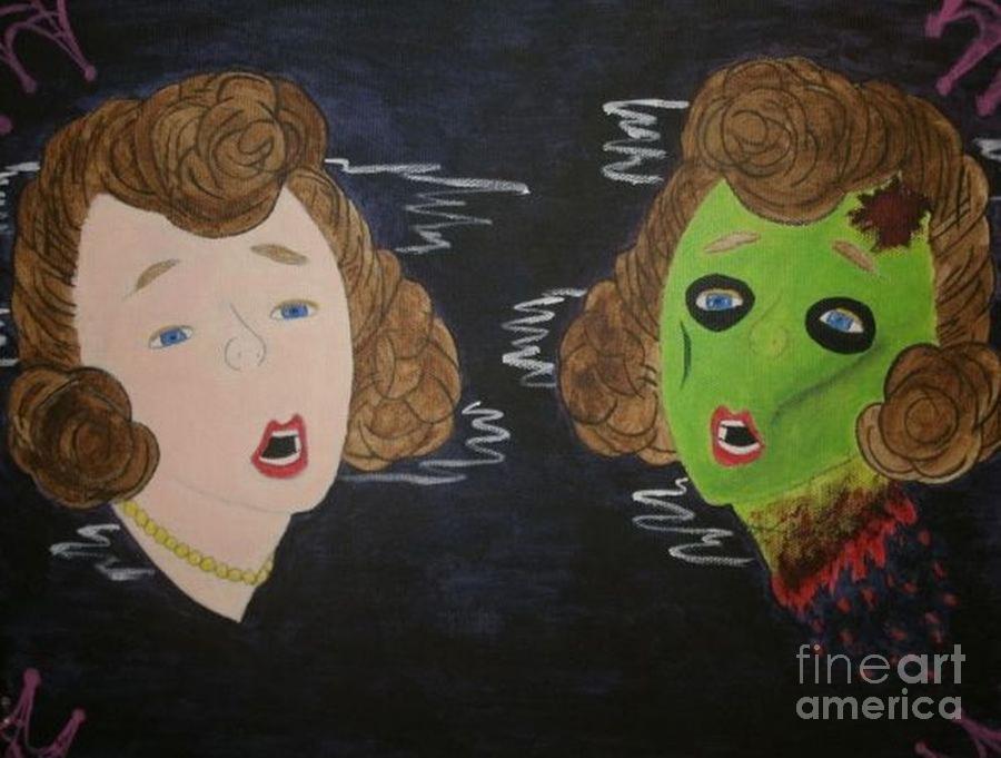 Zombie Girls Painting by Samantha Lusby