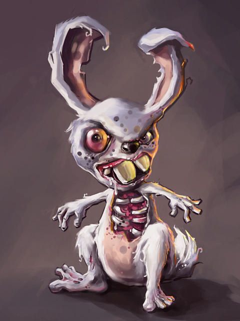 Zombie Rabbit Digital Art by Vaibhav Pawar - Pixels