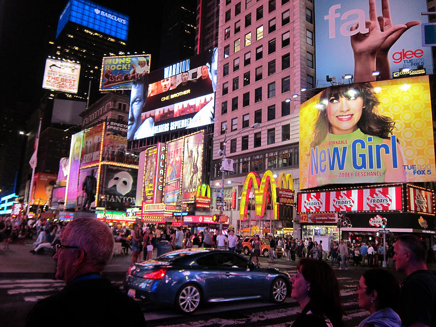 Zooey Deschanel Lights up Broadway Photograph by Gary Rifkin - Fine Art ...