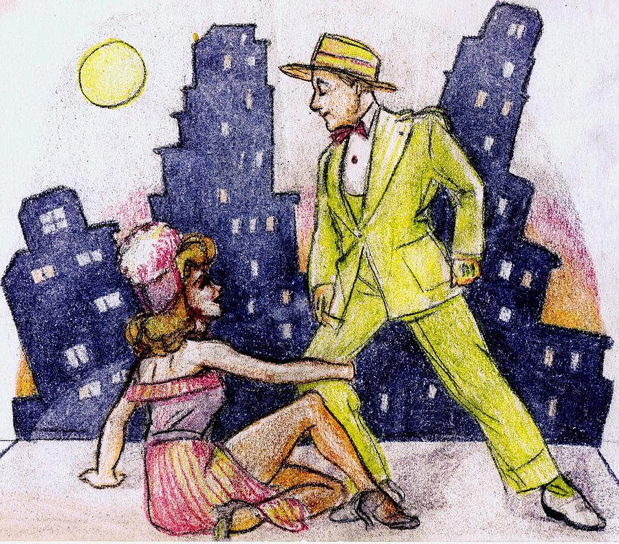Vintage Drawing - Zoot Suit by Mel Thompson