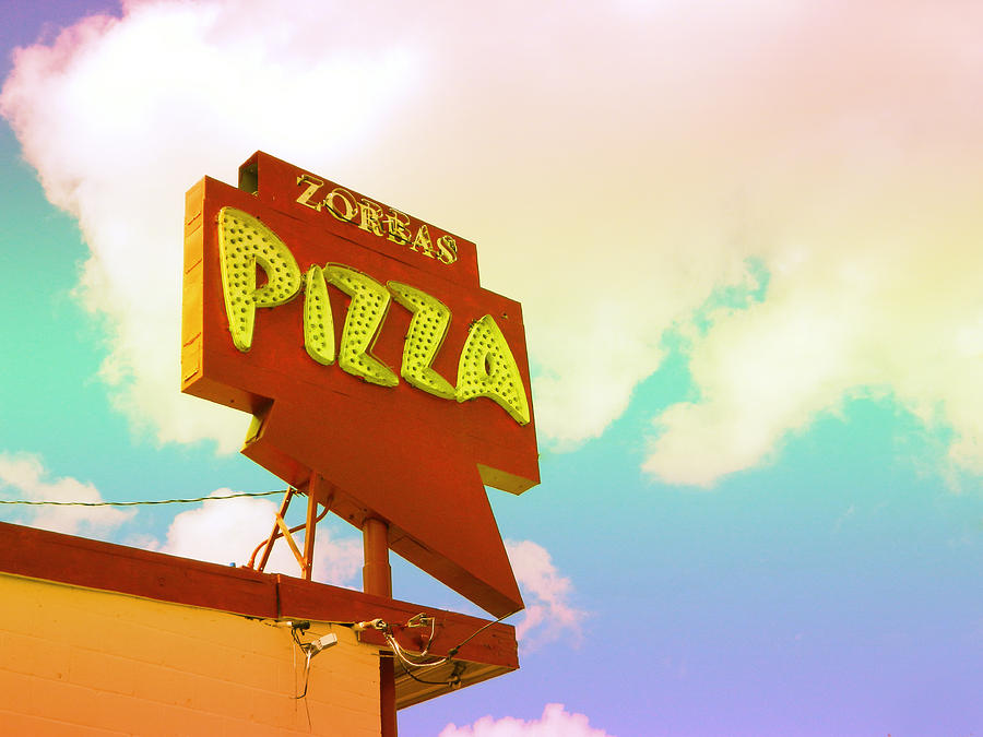 Zorbas Pizza Retro Sign Photograph by Kathleen Grace