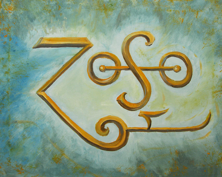 Zoso Painting by Alan Schwartz