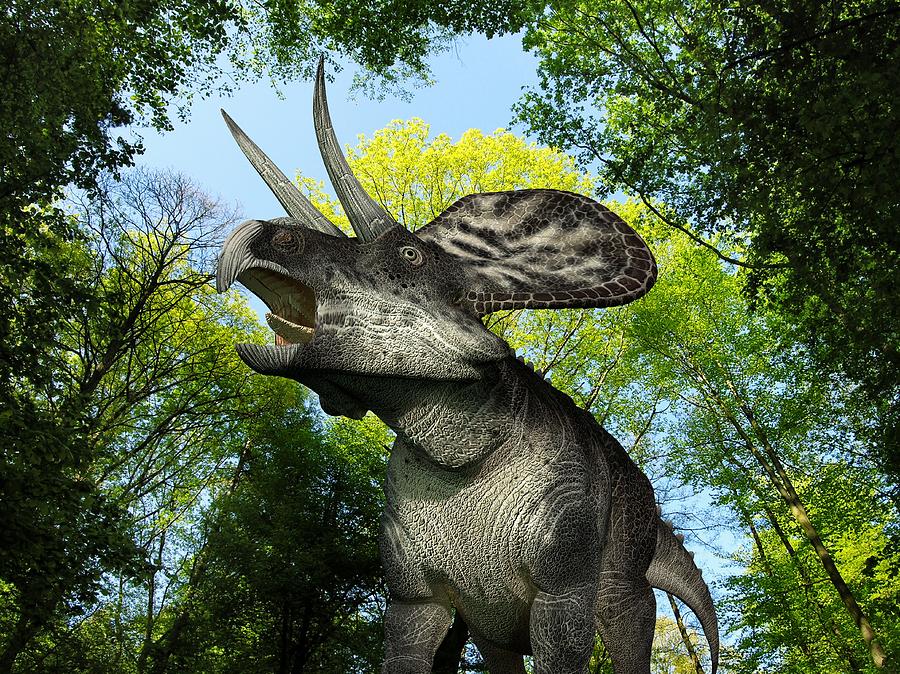 Zuniceratops Dinosaur, Artwork Photograph by Walter Myers - Fine Art ...