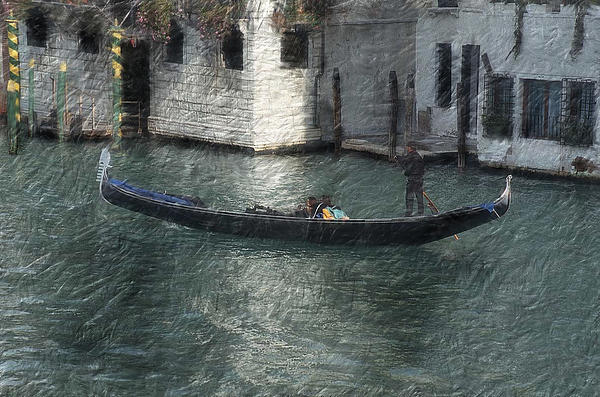 Heinz G Mielke -  Gondola in Venice Italy digital oil painting