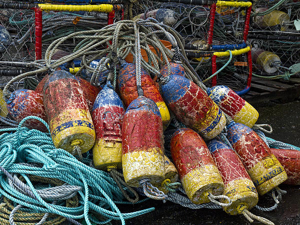 Crab Pots and Buoys Photograph by Carol Leigh - Pixels