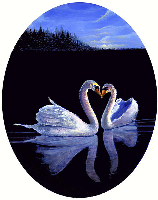 Bonnie Cook - Kissing Swans