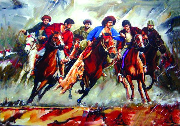 Buzkashi by Momin Khan