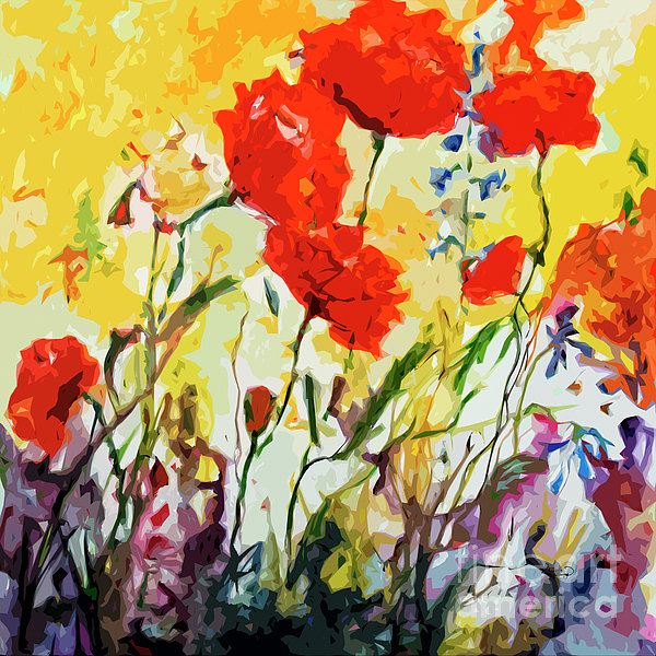 Abstract Poppies Provence Summer Breeze by Ginette Callaway