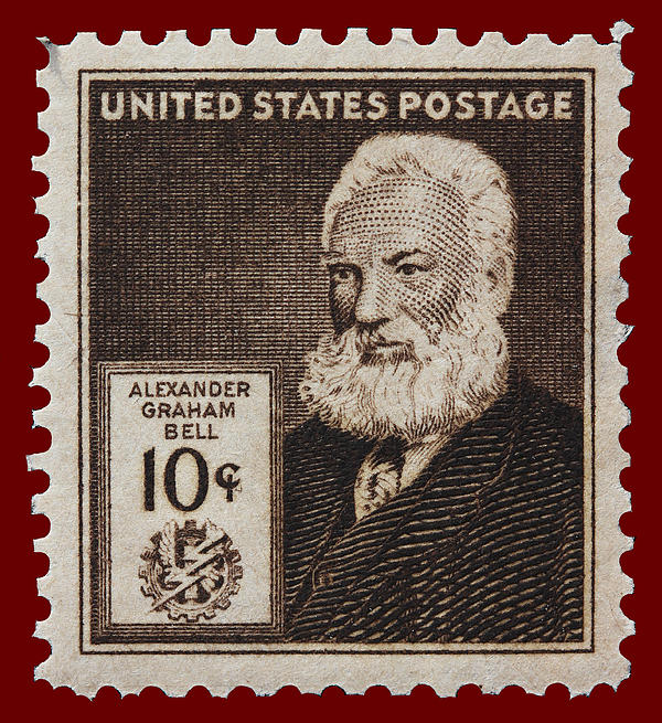 Alexander Graham Bell postage stamp Ornament by James Hill Pixels