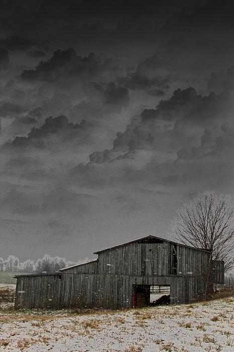 Ashley Rommel - Barn in a Winter Storm