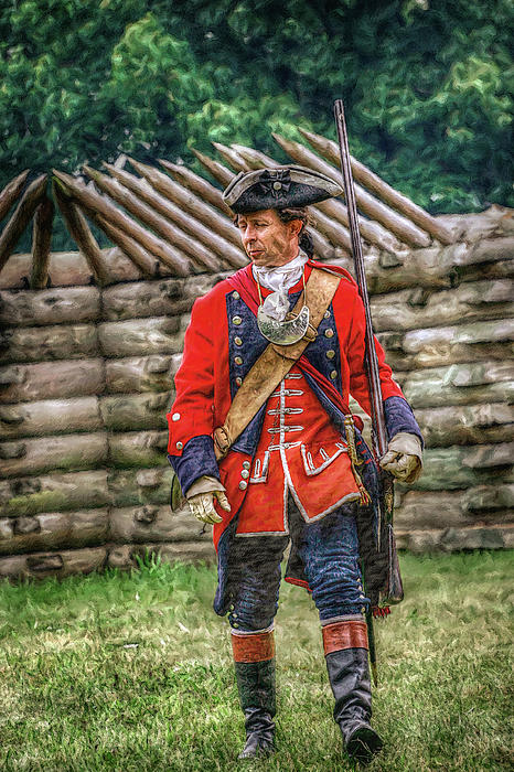 British Officer At Fort Ligonier 1758 by Randy Steele