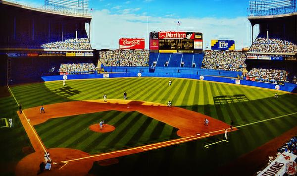 1986 World Series at Shea Painting by T Kolendera - Pixels