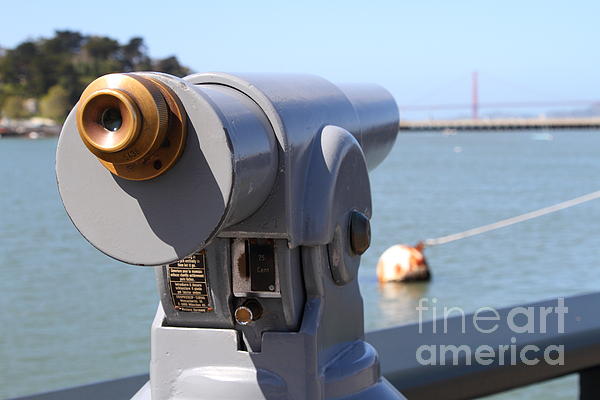 Coin Operated Telescope On The Hyde Street Pier Looking Out To The