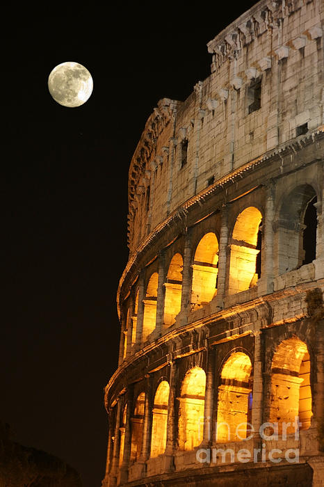 Adriano Galdieri - Colosseum and moon