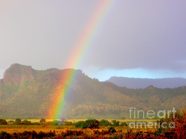 Mary Deal - Early Morning Rainbow at Sleeping Giant Mountain