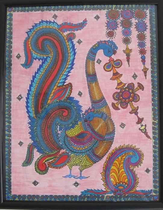 Kalamkari Peacock by Sukkanya Ramanathan