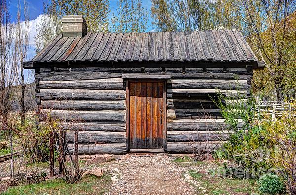 Rustic Pioneer Log Cabin Salt Lake City Hand Towel For Sale By