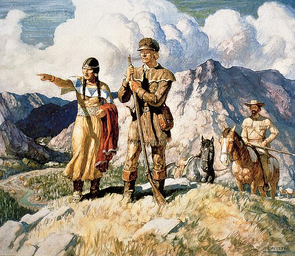 Sacagawea With Lewis And Clark During Their Expedition Of 1804-06 by ...