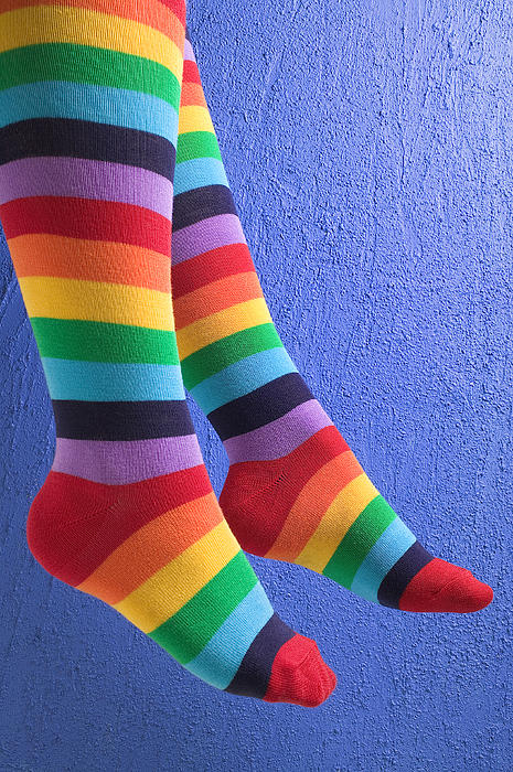 Striped socks Greeting Card for Sale by Garry Gay