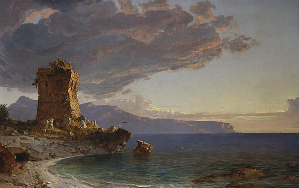 The Isle of Capri Duvet Cover by Jasper Francis Cropsey - Bridgeman Prints