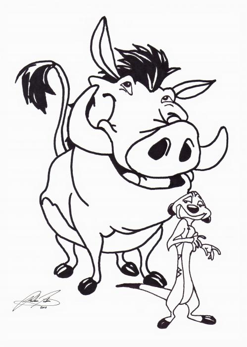 Timon And Pumba by Richie Tatum