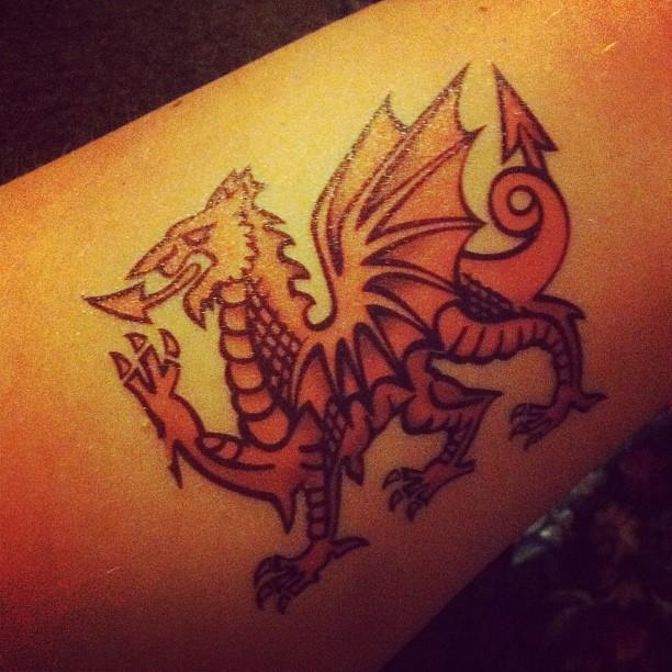 Welsh dragon rework for Simon. His skin didn't take to kindly to repea... |  TikTok