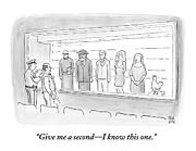 A Bartender Stands In Front Of A Police Lineup #1 Drawing by Paul Noth