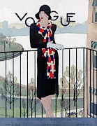 A Vintage Vogue Magazine Cover Of A Woman #1 Photograph by Pierre Mourgue