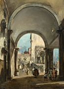 An Architectural Caprice #5 Painting by Francesco Guardi An Architectural Caprice #5 Painting by Francesco Guardi
