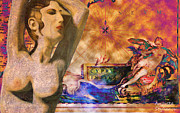 Ancient Cyprus Map and Aphrodite #3 Digital Art by Augusta Stylianou