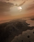 Artwork Of Seas On Titan #1 Photograph by Science Photo Library