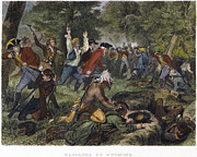 Battle Of Wyoming, 1778 #2 Drawing by Granger