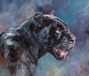 Black Panther #2 Painting by David Stribbling