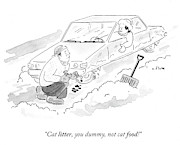Cat Litter You Dummy Not Cat Food #1 Drawing by Emily Flake