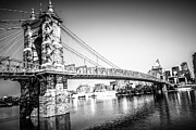Cincinnati Roebling Bridge Black and White Picture #1 Photograph by Paul Velgos Cincinnati Roebling Bridge Black and White Picture #1 Photograph by Paul Velgos