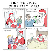 How To Make Santa Play Ball #1 Drawing by Paul Noth