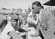 Jackie Robinson and Nat King Cole at Wrigley Field #1 Photograph by The Harrington Collection