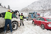 Jackknifed Truck Blocking Highway #1 Photograph by Science Photo Library