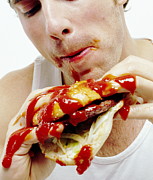 Man Eating Burger #1 Photograph by Science Photo Library