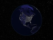 North America At Night #1 Photograph by Science Photo Library