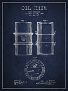 Oil Drum Patent Drawing From 1905 #2 Digital Art by Aged Pixel