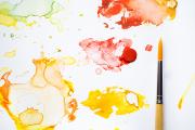 Paint Splatters And Paint Brush #1 Photograph by Chris Knorr Paint Splatters And Paint Brush #1 Photograph by Chris Knorr