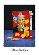 Putin on the Rits... Painting by Will Bullas