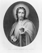 Sacred Heart Of Jesus #1 Painting by Granger