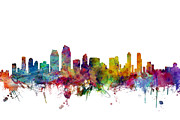 San Diego California Skyline #1 Digital Art by Michael Tompsett