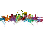 St Louis Missouri Skyline #1 Digital Art by Michael Tompsett