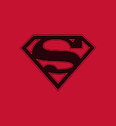 Superman - Red And Black Shield #1 Digital Art by Brand A