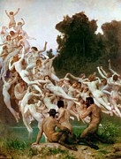 The Oreads #1 Painting by William-Adolphe Bouguereau